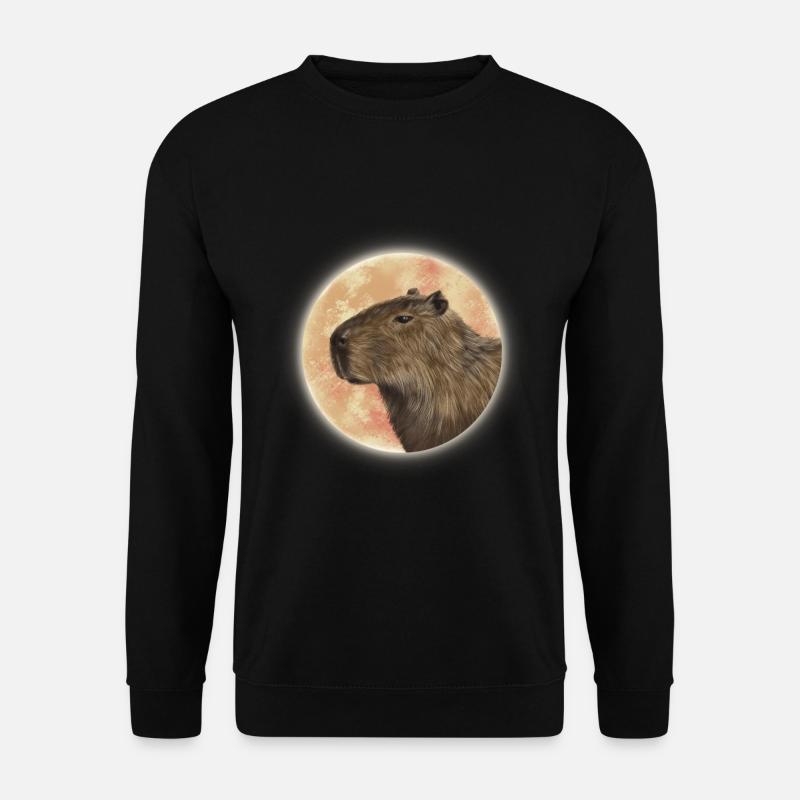 Capybara Moon - Unisex Sweatshirt - black