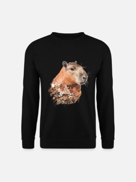 Capybara Autismus Zeichen - Unisex Pullover - Schwarz