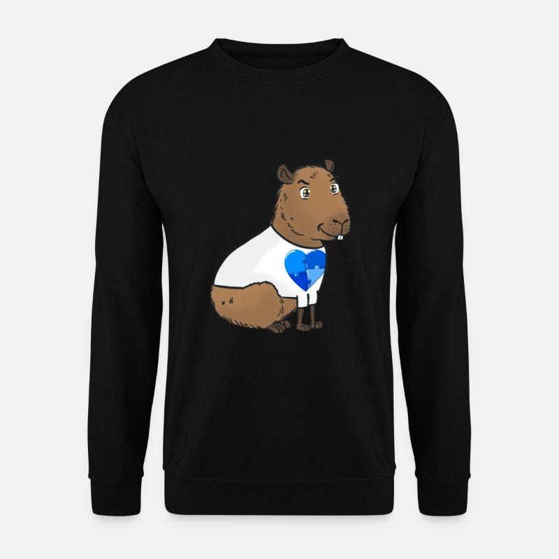 Signes d’autisme Capybara - Sweat-shirt Unisexe - noir
