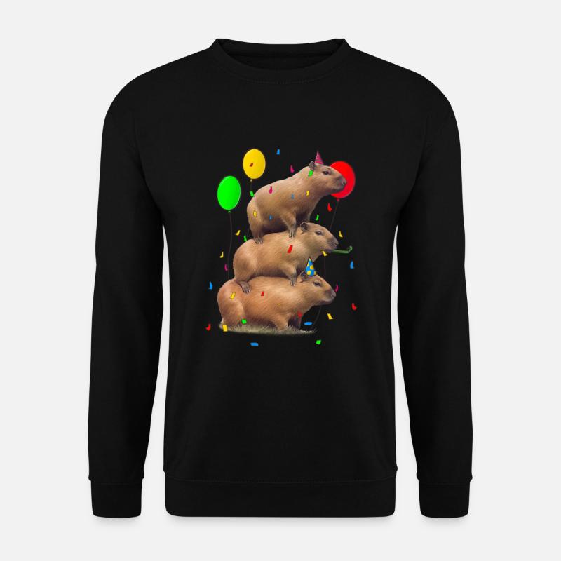 Capybara Birthday - Unisex Sweatshirt - black