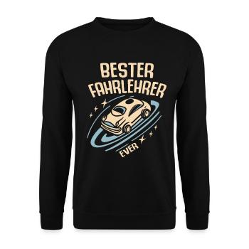 Fahrlehrer Geschenk Fahrschule Lehrer Spruch - Unisex Pullover - Schwarz - Vorne - Alina (178cm) & Michal (187cm)