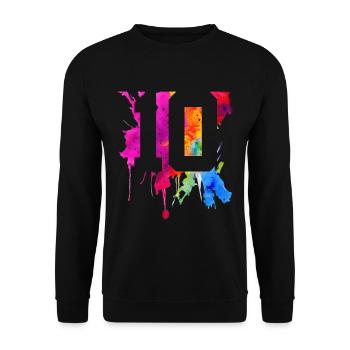 10 ANS 10E ANNIVERSAIRE - Sweat-shirt Unisexe - noir - Devant - Alina (178cm) & Michal (187cm)