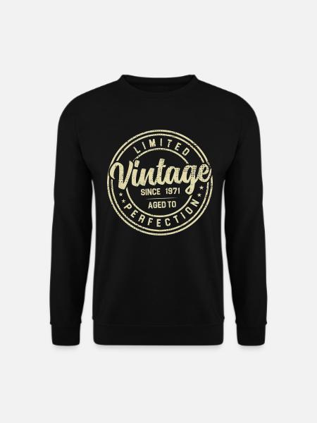 Vintage Des Années 1971 Cadeau D’anniversaire 1971 - Sweat-shirt Unisexe - noir