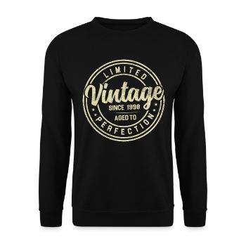 Vintage 1998 Birthday Gift 1998 - Unisex Sweatshirt - black - Front - Alina (178cm) & Michal (187cm)