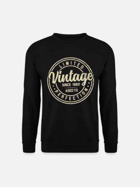 Vintage, 1960er, 1960er, Geburtstagsgeschenk - Unisex Pullover - Schwarz