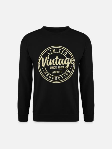 Jahrgang 1963 Geburtstagsgeschenk 1963 - Unisex Pullover - Schwarz