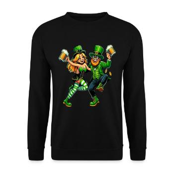 Tanzendes Paar - Unisex Pullover - Schwarz - Vorne - Alina (178cm) & Michal (187cm)