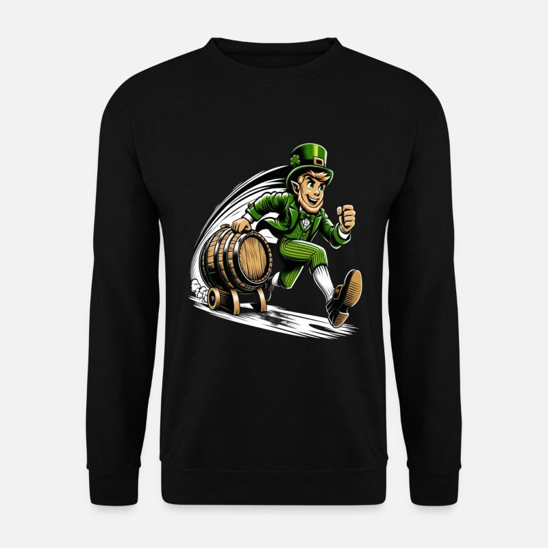 Running Leprechaun (Leprechaun irlandais) - Sweat-shirt Unisexe - noir