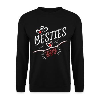 Beste Freunde Für immer BFF Freunde Andenken - Unisex Pullover - Schwarz - Vorne - Alina (178cm) & Michal (187cm)