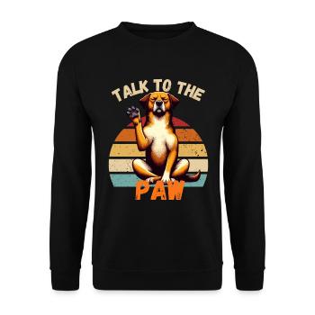 Dog Kangal Retro Paw Dog Owner Dog Trainer - Unisex Sweatshirt - black - Front - Alina (178cm) & Michal (187cm)