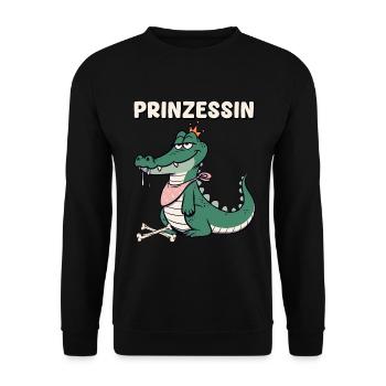 Carnival Princess Crocodile Cologne Alaaf Funny - Unisex Sweatshirt - black - Front - Alina (178cm) & Michal (187cm)