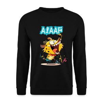 Karneval Hyäne Kölle Alaaf Kostüm Kölner Lustig - Unisex Pullover - Schwarz - Vorne - Alina (178cm) & Michal (187cm)