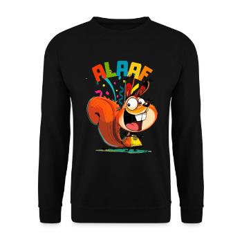 Carnaval Écureuil Kölle Alaaf Cologne Drôle - Sweat-shirt Unisexe - noir - Devant - Alina (178cm) & Michal (187cm)