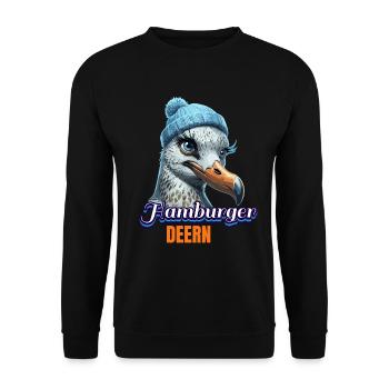 Hamburg Hamburger Deern Bonnet Seagull d’Allemagne du Nord - Sweat-shirt Unisexe - noir - Devant - Alina (178cm) & Michal (187cm)