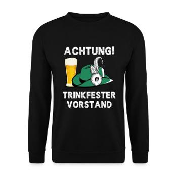 Schützenfest Spruch Schützenverein Vorstand - Unisex Pullover - Schwarz - Vorne - Alina (178cm) & Michal (187cm)