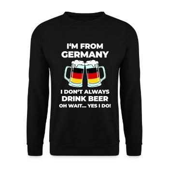 Dicton de bière allemande pour les Allemands en vacances - Sweat-shirt Unisexe - noir - Devant - Alina (178cm) & Michal (187cm)