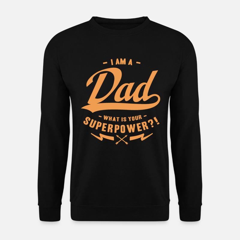 Superpower dad - Unisex Pullover - Schwarz
