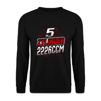 5 ZYLINDER 2226CCM - Unisex Pullover - Schwarz - Vorne - Alina (178cm) & Michal (187cm)