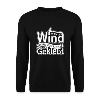 Dachdecker Dachdeckerin Dachspengler - Unisex Pullover - Schwarz - Vorne - Alina (178cm) & Michal (187cm)