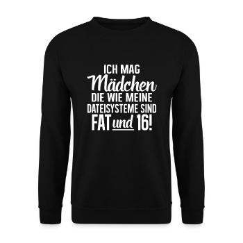 Informatiker, IT, Softwareentwickler, Nerd, Admin - Unisex Pullover - Schwarz - Vorne - Alina (178cm) & Michal (187cm)