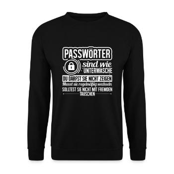 Informatiker, IT, Softwareentwickler, Nerd, Admin - Unisex Pullover - Schwarz - Vorne - Alina (178cm) & Michal (187cm)