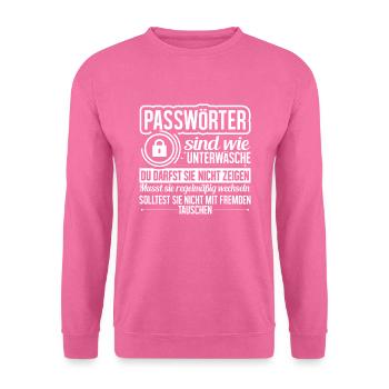 Informatiker, IT, Softwareentwickler, Nerd, Admin - Unisex Pullover - Pink - Vorne