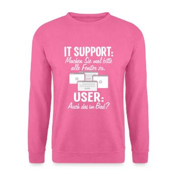 Informatiker, IT, Softwareentwickler, Nerd, Admin - Unisex Pullover - Pink - Vorne