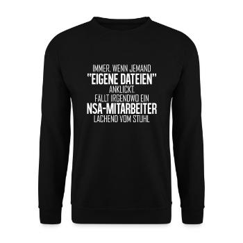 Informatiker, IT, Softwareentwickler, Nerd, Admin - Unisex Pullover - Schwarz - Vorne - Alina (178cm) & Michal (187cm)