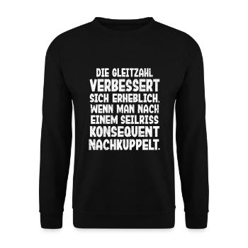 Segelfliegen, Segeln, Segelflugzeug - Unisex Pullover - Schwarz - Vorne - Alina (178cm) & Michal (187cm)