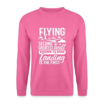 Segelfliegen, Segeln, Segelflugzeug - Unisex Pullover - Pink - Vorne