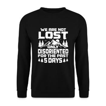 Bushcraft, Survival, Bushcrafter - Unisex Sweatshirt - black - Front - Alina (178cm) & Michal (187cm)