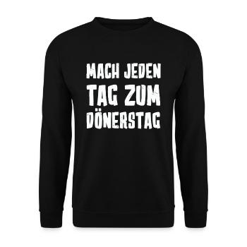 Döner Kebab - Unisex Pullover - Schwarz - Vorne - Alina (178cm) & Michal (187cm)