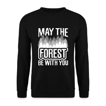 Bushcraft, Survival, Bushcrafter - Sweat-shirt Unisexe - noir - Devant - Alina (178cm) & Michal (187cm)