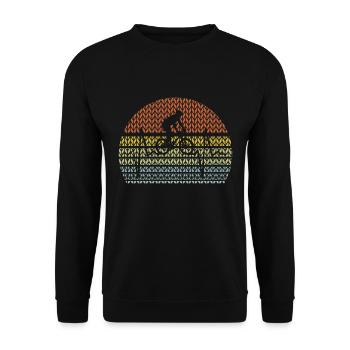 BM HEARTBEAT Battement de cœur - Sweat-shirt Unisexe - noir - Devant - Alina (178cm) & Michal (187cm)