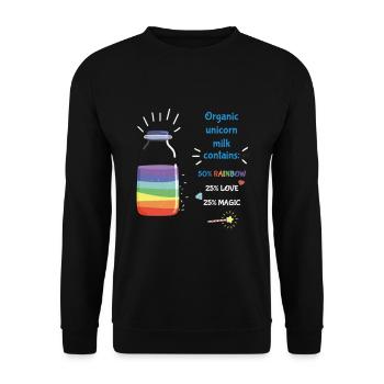 Unicorn Milk - Unisex Pullover - Schwarz - Vorne - Alina (178cm) & Michal (187cm)