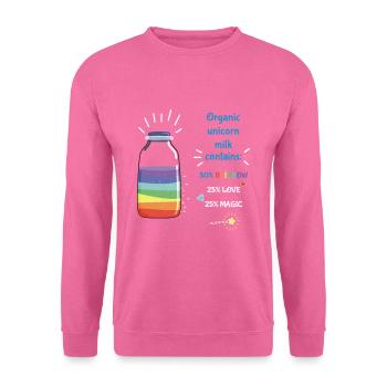 Lait de licorne - Sweat-shirt Unisexe - rose - Devant