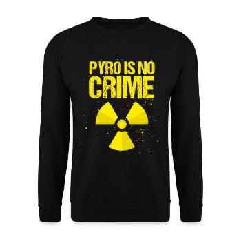 Pyro n'est pas un crime pyromane explosion de feux d'artifice - Sweat-shirt Unisexe - noir - Devant - Alina (178cm) & Michal (187cm)