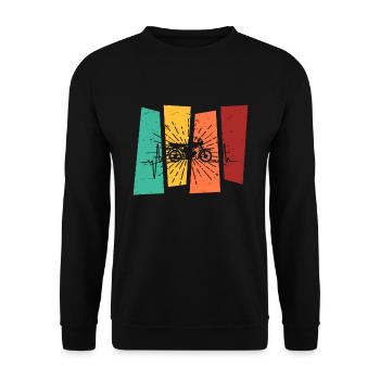 Cadeau de voiture classique Simson Moped S51 - Sweat-shirt Unisexe - noir - Devant - Alina (178cm) & Michal (187cm)