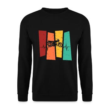 Simson cyclomoteur S51 Oldtimer Vintage Gift - Sweat-shirt Unisexe - noir - Devant - Alina (178cm) & Michal (187cm)