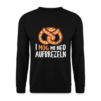 Brezel - Unisex Pullover - Schwarz - Vorne - Alina (178cm) & Michal (187cm)
