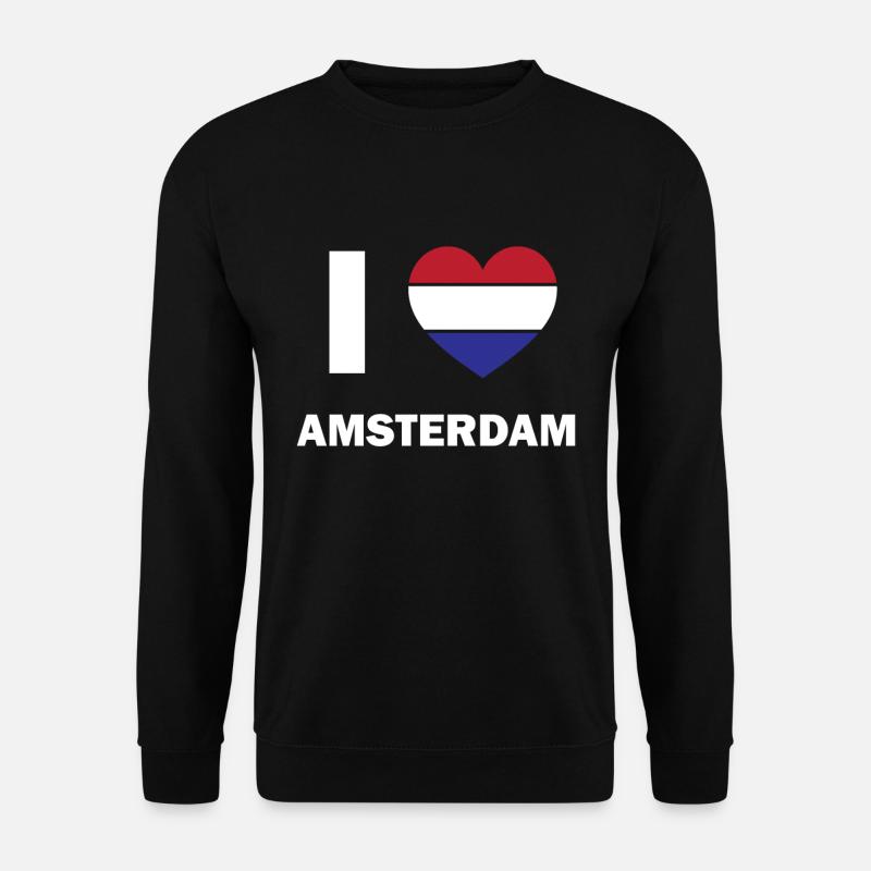 I love Amsterdam - Unisex Pullover - Schwarz