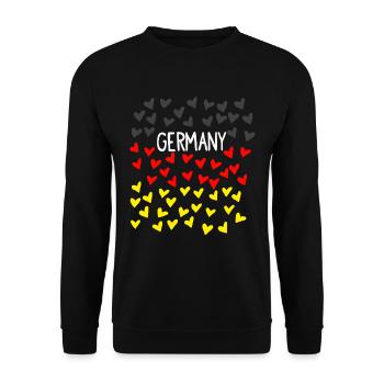 soccer football germany soccer team - Unisex Sweatshirt - black - Front - Alina (178cm) & Michal (187cm)