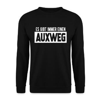 Es gibt immer einen Auxweg Veranstaltungstechniker - Unisex Pullover - Schwarz - Vorne - Alina (178cm) & Michal (187cm)