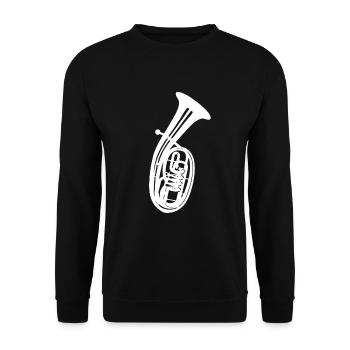 Instrument de musique instrument à vent en cor ténor - Sweat-shirt Unisexe - noir - Devant - Alina (178cm) & Michal (187cm)