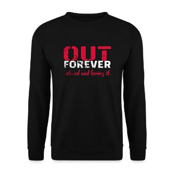 Retiree Retired Out Forever - Unisex Sweatshirt - black - Front - Alina (178cm) & Michal (187cm)