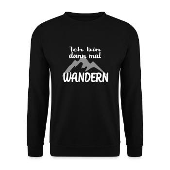 Wandern Outdoor Berge Wald - Unisex Pullover - Schwarz - Vorne - Alina (178cm) & Michal (187cm)
