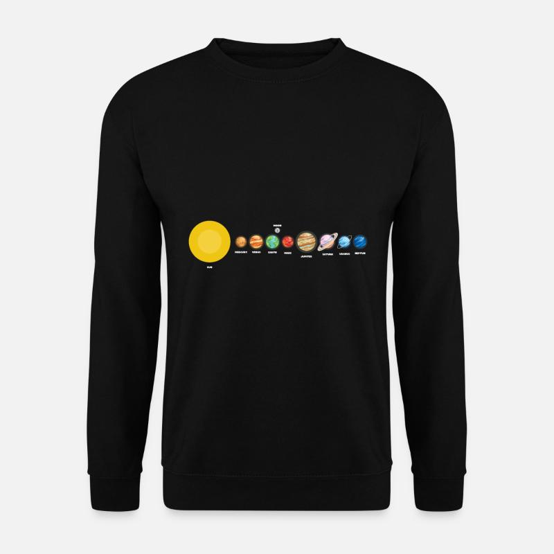 Astronomie Système Solaire Univers Voyage Spatial - Sweat-shirt Unisexe - noir