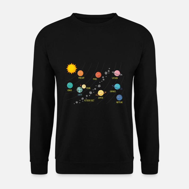 Astronomie spatiale des planètes du système solaire - Sweat-shirt Unisexe - noir