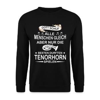 Tenorhorn Blasmusik Tenorhornisten Orchester - Unisex Pullover - Schwarz - Vorne - Alina (178cm) & Michal (187cm)