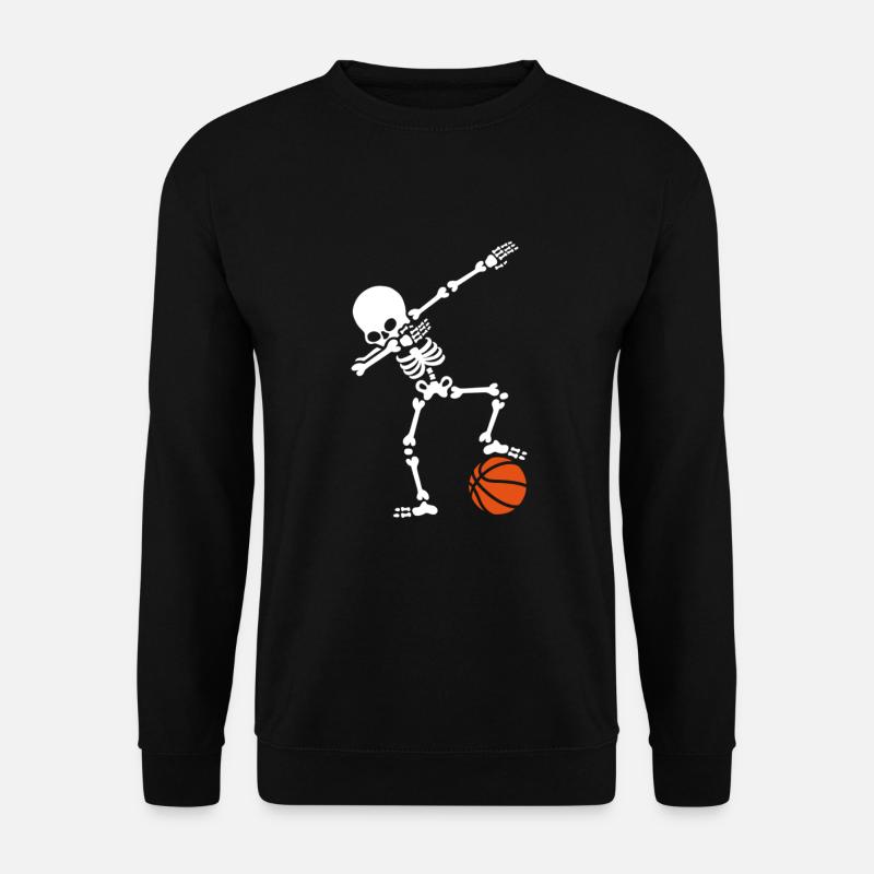 Dab Dabbing Skelett Fußball Basketball - Unisex Pullover - Schwarz
